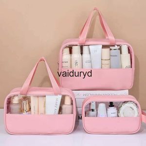 Storage Bags Waterproof PVC Travel Storage Organize Women Cosmetic Portable Bag Female Wash Kit Transparent Zipper Make Up Casevaiduryd