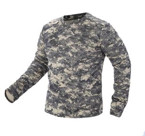 2018 Nowa taktyczna kamuflaż Towala Mężczyzna oddychający Szybka sucha amerykańska armia bojowa pełna rękaw Tshirt dla mężczyzn5516649