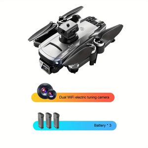 S99 Ayarlanabilir çift kameralı maksimum fırçasız drone, akıllı engel kaçınma, optik akış lokalizasyonu, LED renkli ışıklar, katlanabilir rc quadcopter oyuncakları