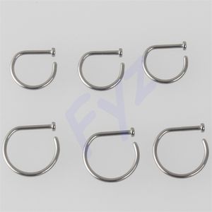 Alta Polido G23 18g 20g Design Nariz Clipe Parafuso Anel Piercing Joia Corporal 240116