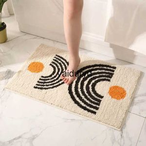 Carpets New Simple Nordic Home Flocking Carpet Floor Mat Door Bedroom Bathroom Water Absorbent Non-slip Floor Mat bath rug New Simple Nvaiduryd