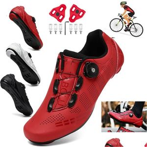 Cycling Footwear Cycling Shoes Mtb Men Racing Bike Self-Locking Speed Bicycle Sneakers Women Spd Cleats Mountain Road Footwear 231220 Dhprl