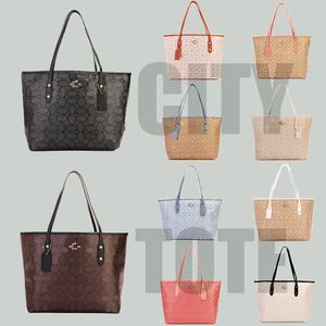 Designer Bag City33 Tote Bag CA Luxury Bag Handväskor Kvinnor Fashion Stora kapacitet Läderkvalitet Multifunktion Black Grey Brown Milk Te Color Dermis Shopping Påsar