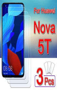 3 peças para huawei nova 5t 5z 5i pro 2i 3 3i 6 7 se 7i protetor de tela de vidro protetor em nova5t nova5 5 t t5 vidro temperado film2041241