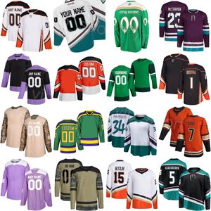 Hóquei 20 camisas de brett lason 15 ryan getzlaf 23 maçom mctavish 1 lukas dostal 34 pavel mintyukov 7 radko gudas 39 sam carrick 5 urho vaakanain wom