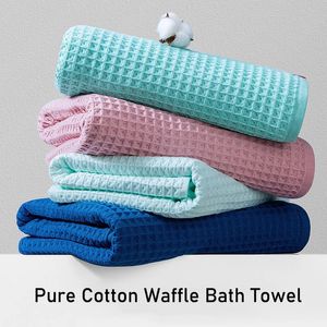 Japanese Children's 100% Pure Cotton Waffle Bath Towel Set Men's And Women's Home Bbathrooms Absorb Water And Are Eeasy To Dry 240117