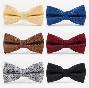 Näsdukar mode paisley mönster men039s bowtie polyester slips fjäril cashew blommor båge för fest bröllop corba8686841