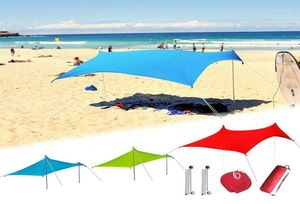 Tents And Shelters Beach Sunshade Lightweight Portable Sun Shade Tent With Sandbag UV Lycra Large Family Canopy For Outdoor Fishin4544389