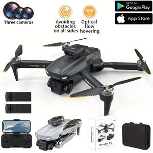 C20 HD Aerial Drone With Brushless Motor Stabilization, Crash Resistance, And Remote Control Operation. It Has Three Cameras And Is A Beginner-level Quadcopter