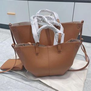 トンカテクスチャーデュオショルダーバッグキャメルヌメロun nano ma le cyme tote women cross bodyバッグ