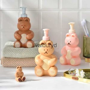 Bottles Jars Cartoon Bear Foaming Soap Dispenser Bathroom Hand Sanitizer Shampoo Shower Gel Refillable Pump Bottle Making Foam Containervaiduryd