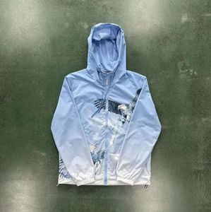 2024 Trench Płaszcz Męskie Kurtki Trapstar Irongate Eagle Blue Windbreaker-Blue Grdient Schwarz Haftamed Women Fashion 9912ess