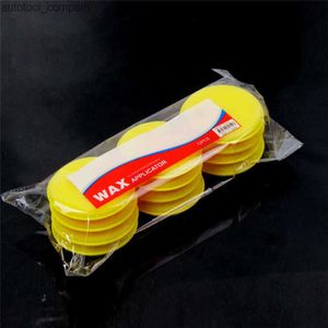 New Car Foam Sponge 12Pcs Foam Sponge Wax Applicator Cleaning Detailing Pads Car Waxing Polish Car Home Care Cleaning Yellow 10cm