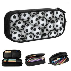 Sacos cosméticos bolas de futebol casos de lápis esporte jogo caneta caixa crianças grande capacidade presentes do escritório pencilcases