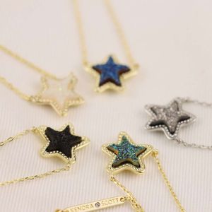 Kendras Scotts Neclace Jewelry Sequin Star Necklace Fashionable and Stylish Simple Style Personalized Multicolor Pendant Necklace