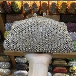 XIYUAN Damen-Clutch, elegant, Gold, Silber, für formelle Abendessen, Taschen, Bankett, Party, Hochzeit, Kristall-Geldbörse, Diamant, Braut-Cocktail-Handtasche 240117