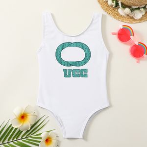 Çocuk Tasarımcı Bikinis Tasarımcıları Çocuk Yüzme Kızları Beach Bodysuits Bebek Lüks Mayolar Çocuk Yaz Moda Bankası Takım Esskids CXD2401173-6