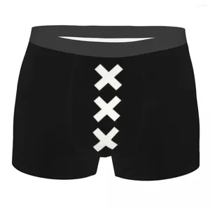 Underbyxor anpassade Amsterdam Andreas Cross underkläder män sträcker Nederländerna Boxer Briefs Shorts trosor mjuka för Homme