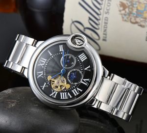 2023 di lusso in pelle da uomo tourbillon automatico serbatoio meccanico orologi da polso orologio da uomo dropshipping giorno data scheletro orologi da uomo regali heuerity