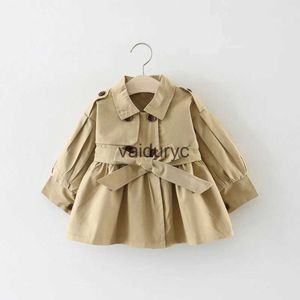 Giacche per neonato giacca vestita di vestiti per la moda giacche per cappotto per ragazza a maniche lunghe abbigliamento abbigliamento da 10 m-4 anni primavera autunnale H240508