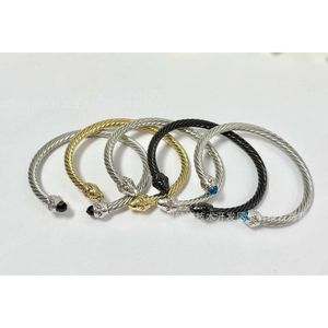 2024 Designer David Yuman Jewelry Bracelet Xx Fashionable and Popular 5mm Bracelet Twisted Thread Opening Handpiece