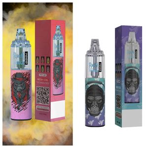 100% Randm Tornado 7000 puffs fumot original engångscigaretter med mesh coil r och m vape med färgglada lampor Vape penna satser 53 färger