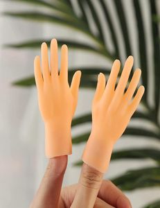 Novelty Game Tiny Finger Hands Toys 10 Pack Little Rubber Flat Style Mini Realistic5406947