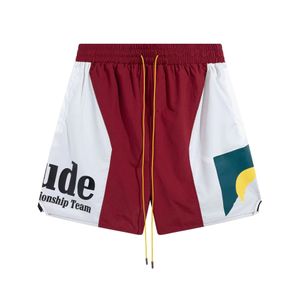 Designer masculino shorts de natação Man Short Rhude Summer Summer Fashion Beach