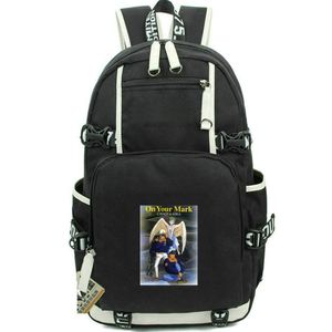 On Your Mark backpack Chage and Aska daypack Cartoon school bag Print rucksack Casual schoolbag Computer day pack