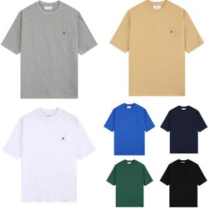 Designer mens t shirts paris style small letter loose tee men and women couples embroidery short sleeve fashion summer shirt lady high-quality red heart short sleeve
