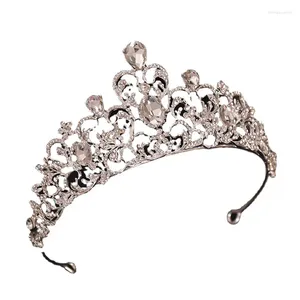 Grampos de cabelo coroa de noiva headwear casamento aniversário headdress strass retro acessórios de luxo para o sexo feminino na