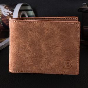 Wallets Vitage Zipper Men Leather Wallet Money Bag Holders Dollar Bill Clutch Purse For Boy Use Short