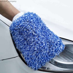 Nova luva de absorção macia alta densidade limpeza do carro ultra macio fácil de secar detalhamento automático microfibra loucura lavagem luva pano detalhe