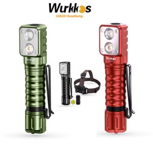 Wurkkos HD15HD15Rヘッドランプ18650 2A充電式ヘッドライト2000LMデュアルLED LH351DSST20 USB逆電荷磁気テールハイキング240117