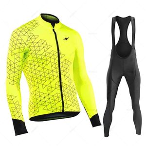 Morvelo Autumn Cycling Jersey Sets długie rękawy Ubranie rowerowe Mtb Maillot Ropa Ciclismo Mountain Bike Mundur Rajstopy 240116