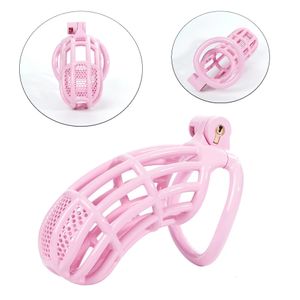 Mini Male Chastity Device Cage Sissy Cock With 4 Penis RingHoneycomb Slave Sex Toys For Men Gay Restraint Holder BDSM 240117