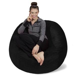 Bean Bag Chair Memory Foam Lounger with Microsuede Cover Kids Adults 4 ft bean bag chair lazy sofa bed 240116
