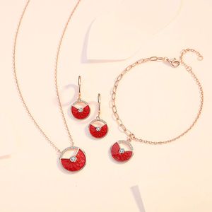 Desginer Cartera Amulet Necklace Women's S925 STERLING SILVER CLAVICLE CHAIN NICHE LIGHT LUXURY GLUE DOPPING BRACELET DESING