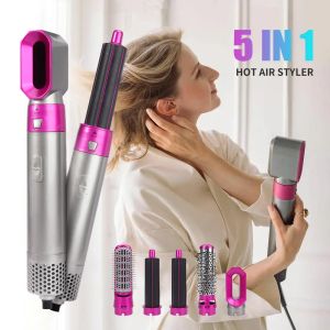 5 i 1 hårtork Hot Comb Set Professional Curling Iron Hair Startil Styling Tool Header Hushåll