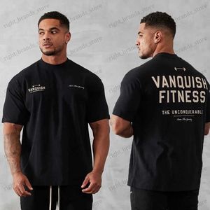 Herren-T-Shirts 2023 Neue übergroße T-Shirts für Herren und Damen für Fitnessstudio, Fitness, Sport, Sommer, Baumwolle, kurze Ärmel, Top, Bodybuilding, Workout-Shirts, T240117