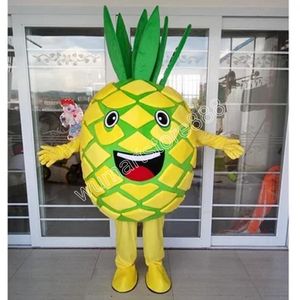 Rabat fabryki kreskówek ananasowy kostium Mascot Fancy Dress Birthday Party Świąteczny garnitur karnawał unisex dla dorosłych strój