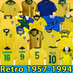 Brasil Soccer Jerseys Ретро рубашки Карлос Ромарио Роналду Роналдиньо Камиса де -Футебол Бразилии 2006 г. РИВАЛДО АДРИАНО 91 93 94 1957 1970 71 78 1985 1988 1992 1994 1978