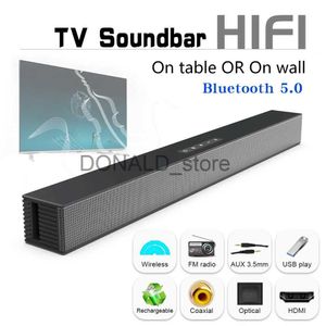 Alto-falantes portáteis tv soundbar alto-falante de alta fidelidade barra de som de cinema em casa bluetooth suporte de alto-falante óptico compatível com hdmi para samsung sony tv j240117