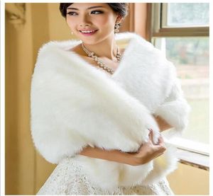 MODABELLE White Faux Fur Wrap Wedding Chall Cape de Mariee Bridal Bolero Winter Wraps Płaszcz ukradł faux fur