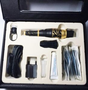 1 SET Permanent Makeup Dragon Machine Kit Tattoo Gun Needles Caps Kompletta kosmetiska tatueringssatser för tatuering av ögonbryn Lip Eyeliner7415505