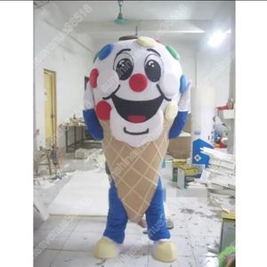 Adult size Newest icecream Mascot Costume Cartoon theme character Carnival Unisex Halloween Carnival Adults Birthday Party Fancy Outfit For Men Women