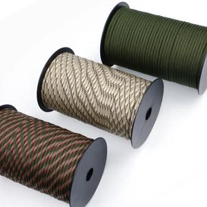 100M 550 Standard Militare 9 Core Paracord 4mm Corda per paracadute esterna Corda per tenda Ombrello di sopravvivenza con stendibiancheria a vento 240117