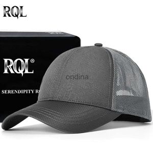 Bollmössor Summer Baseball Cap för män Male Big Head Female Sun Hat Sport Hat Golf Trucker Hat Half Mesh Breattable Hip Hop Snapback YQ240117