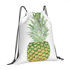 Borse per la spesa Zaini con coulisse a tema sportivo Ananas Progettati per stili di vita attivi Scuola Campeggio Avventure Viaggi Sport all'aria aperta