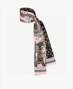 Silks Cotton Blend girl 10A V Fashion girl Desiger Silken Scarf Designers Scarves On the bag Hairband hijab Small tieno box size 8x120cm